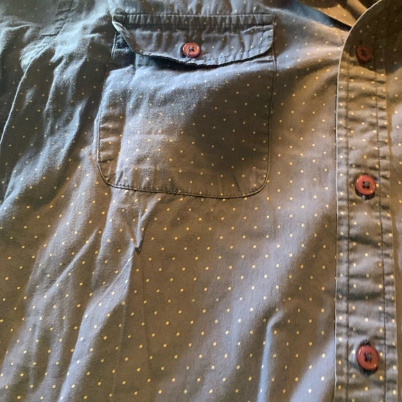 Guess Men's Button Down Blue Polka Dot Shirt Size large - Picture 5 of 6